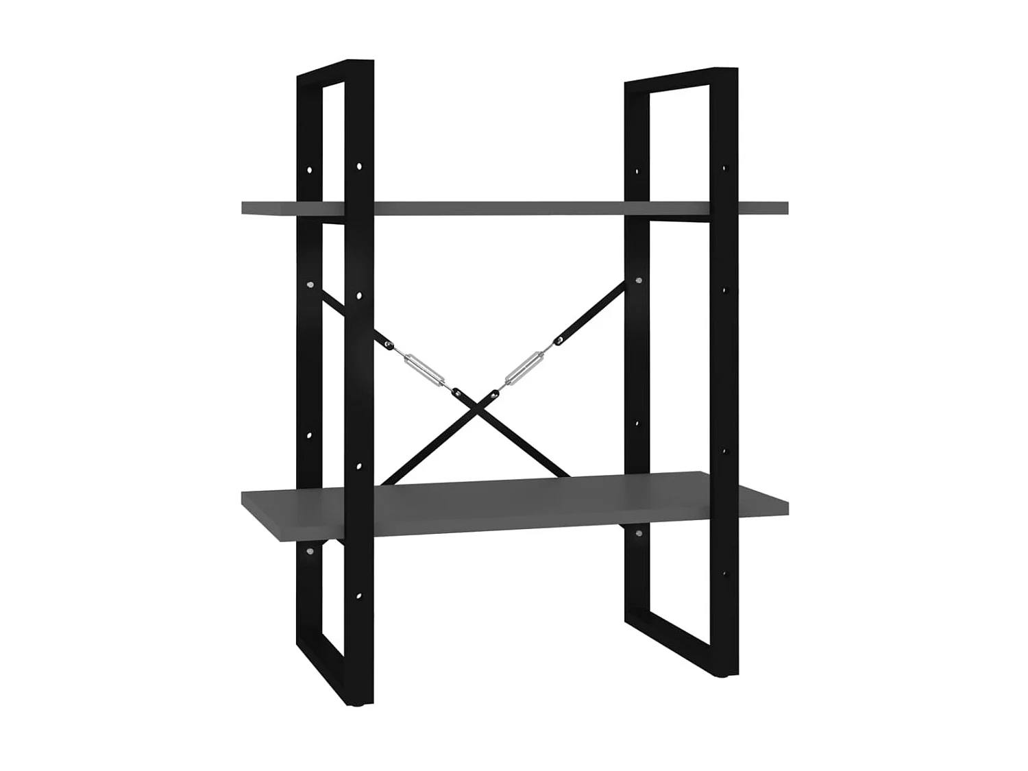 Bibliothèque à 5 niveaux Gris 60x30x175 cm Bois ingénierie