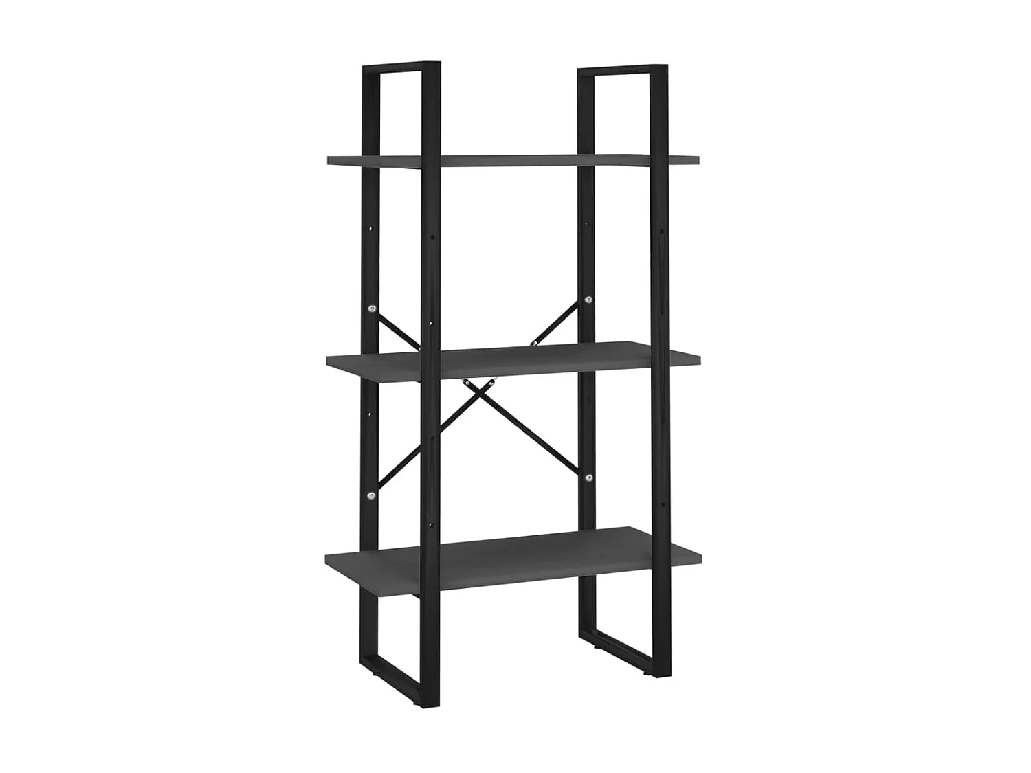 Bibliothèque à 5 niveaux Gris 60x30x175 cm Bois ingénierie