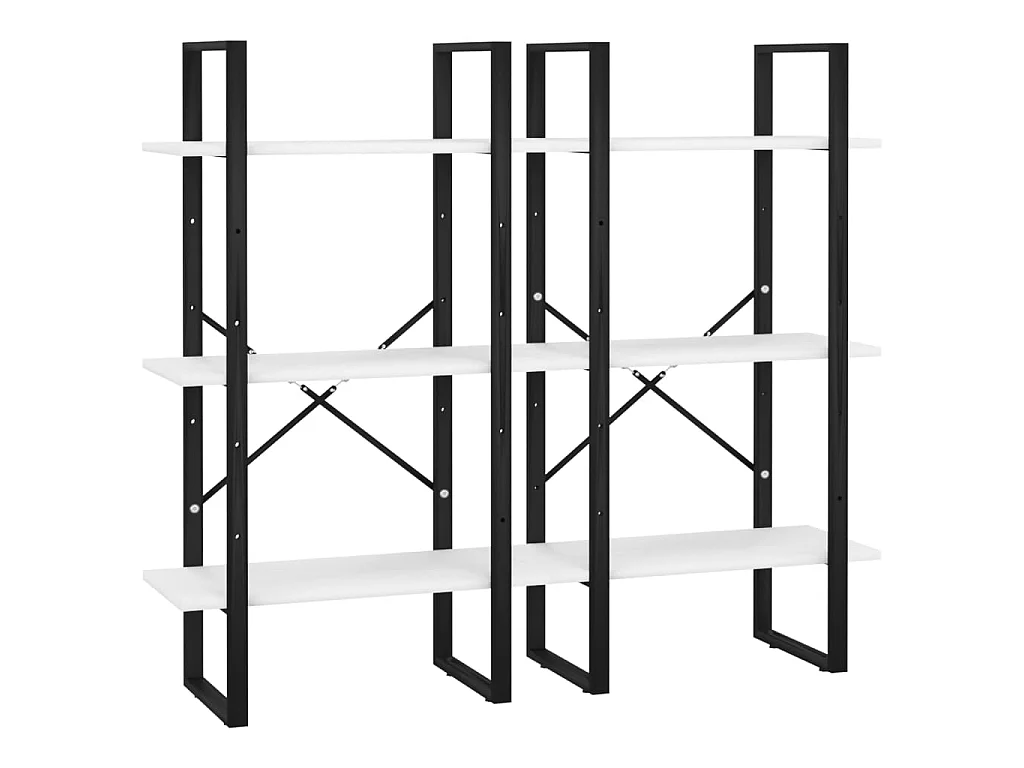 étagère de rangement Blanc 60x30x210 cm Bois d'ingénierie
