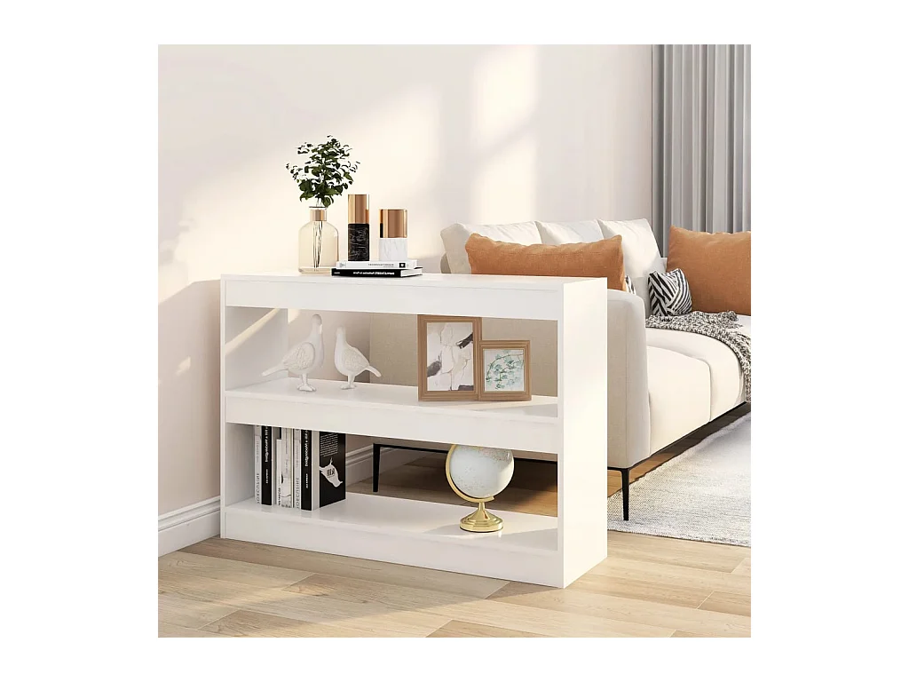 Bibliothèque/Séparateur de pièce Blanc 100x30x72 cm