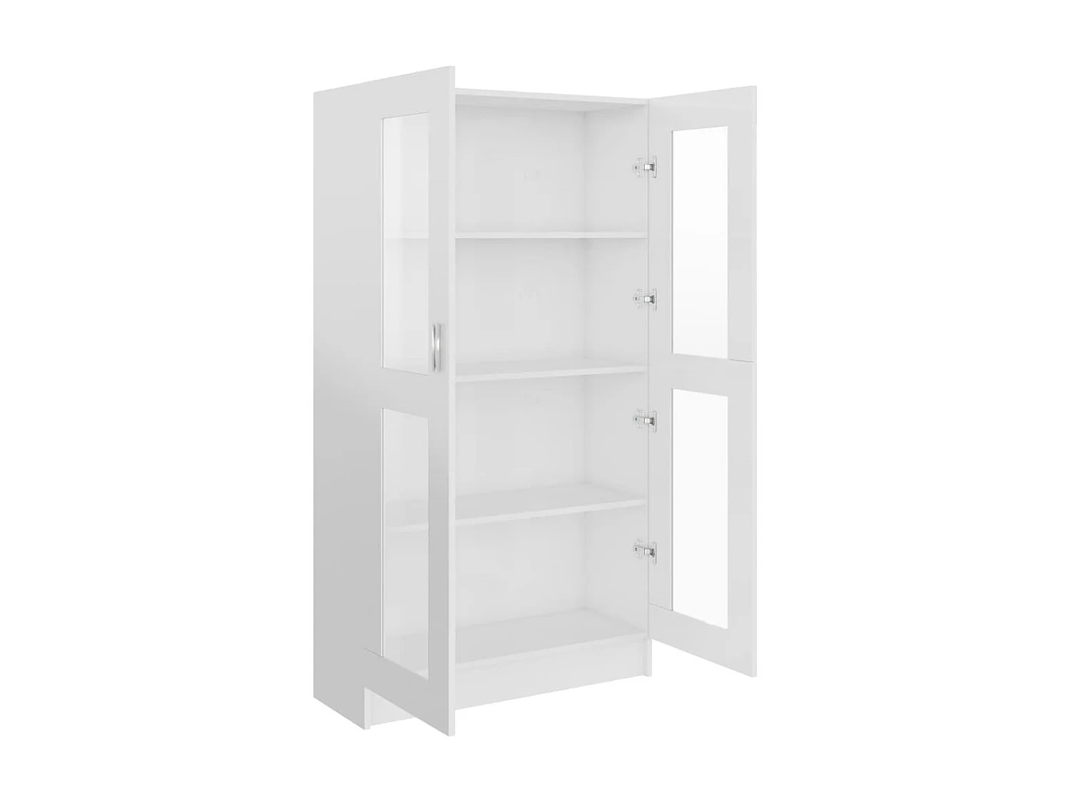 Armoire à vitrine Blanc brillant 82,5x30,5x150 cm Aggloméré