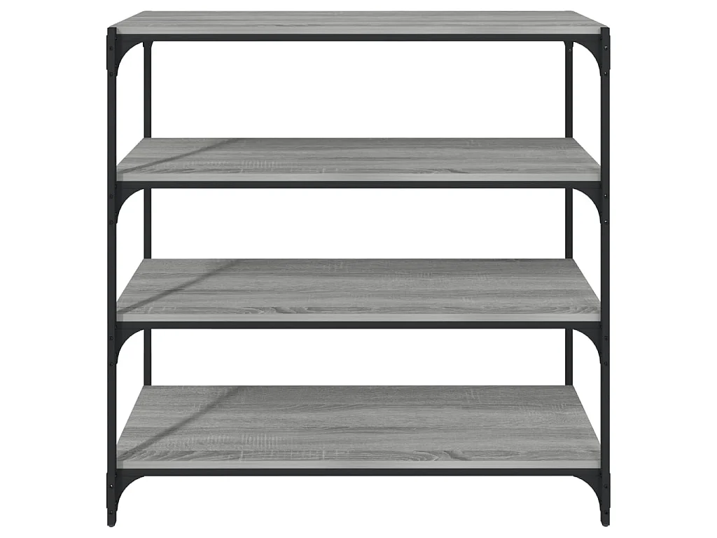 Librería Sonoma gris 100x33x100 cm madera contrachapada acero