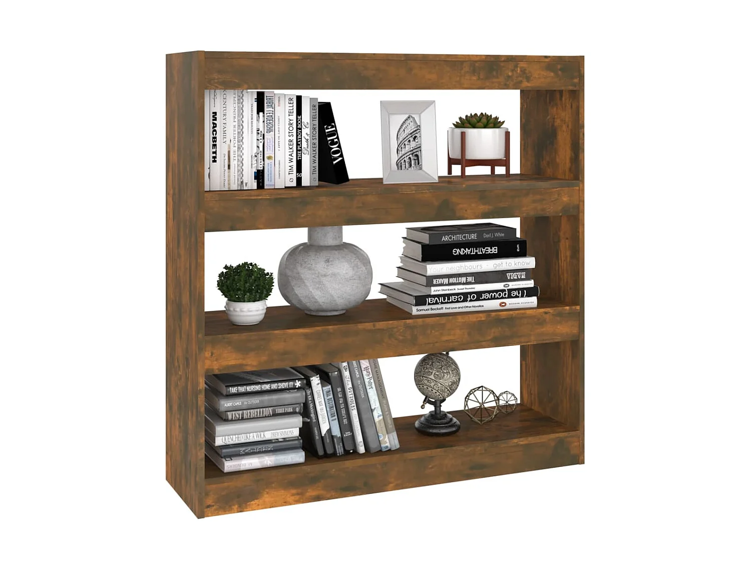 Bibliothèque/Séparateur de pièce Chêne fumé 100x30x103 cm