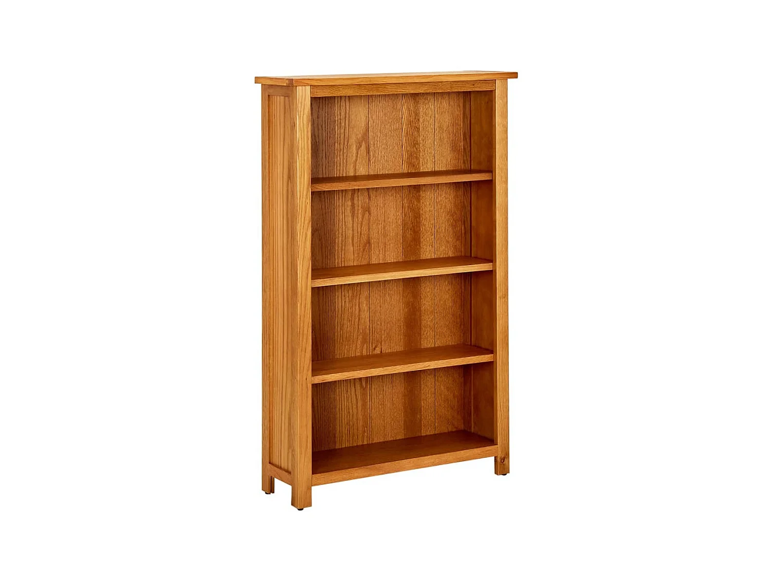 Libreria a 4 ripiani 70x22x110 cm Legno massello di rovere