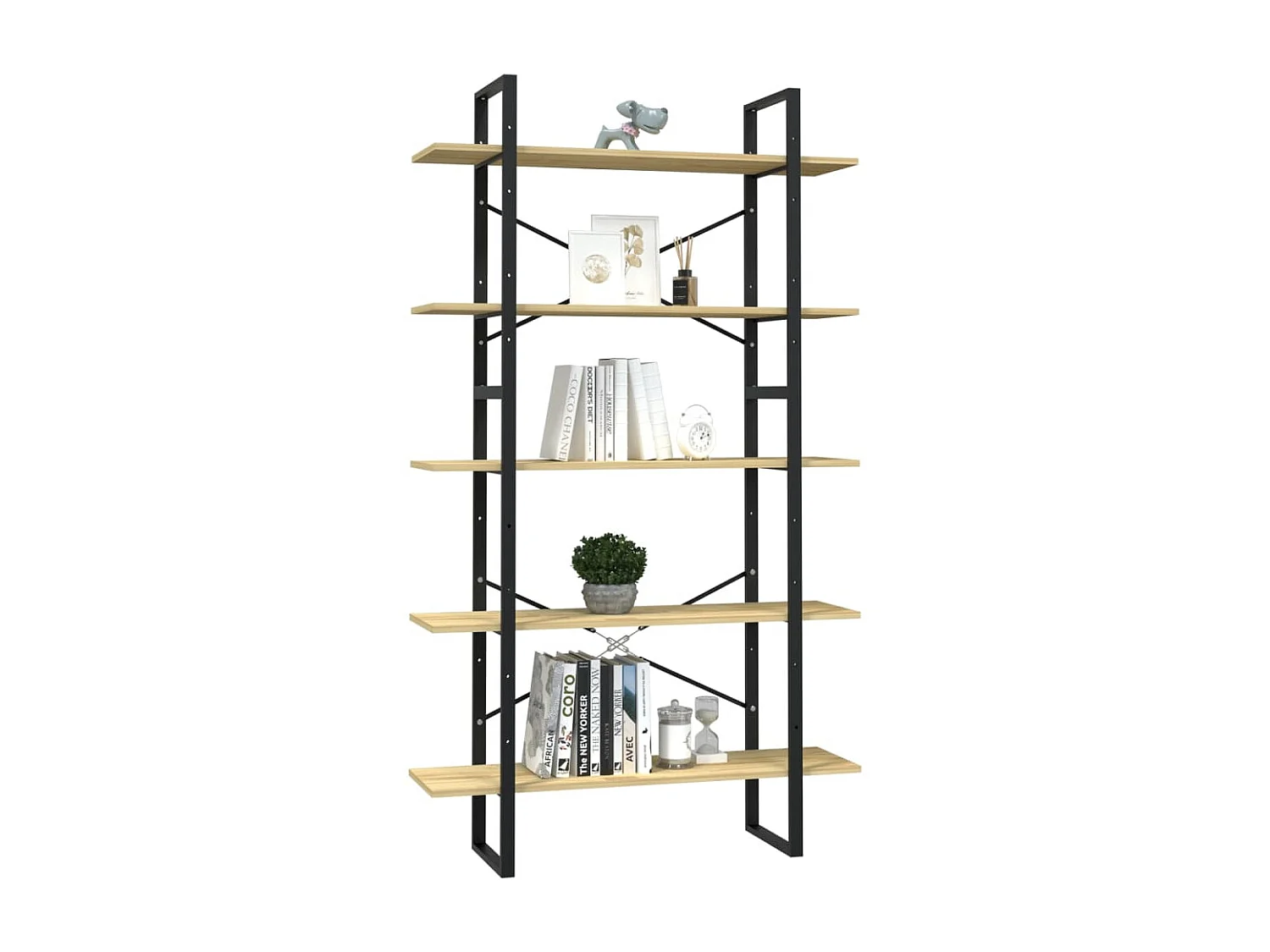 Bibliothèque à 5 niveaux 100x30x175 cm Bois de pin