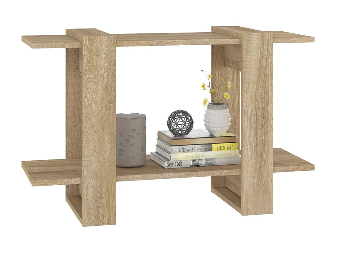 Librería/Separador de ambientes roble Sonoma 80x30x51 cm