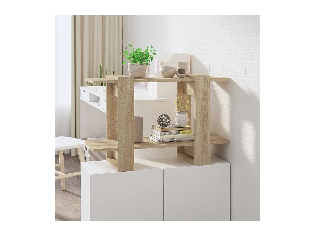 Bibliothèque/Séparateur de pièce Chêne sonoma 80x30x51 cm