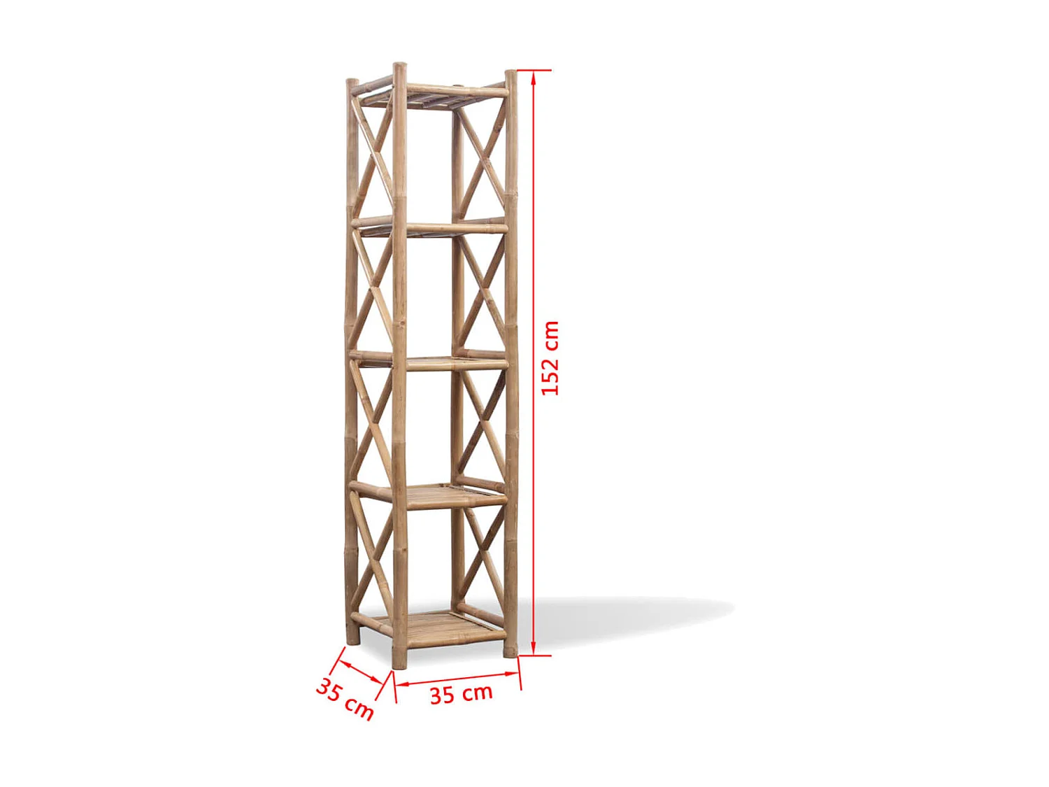 Etagère à 5 paliers en bambou