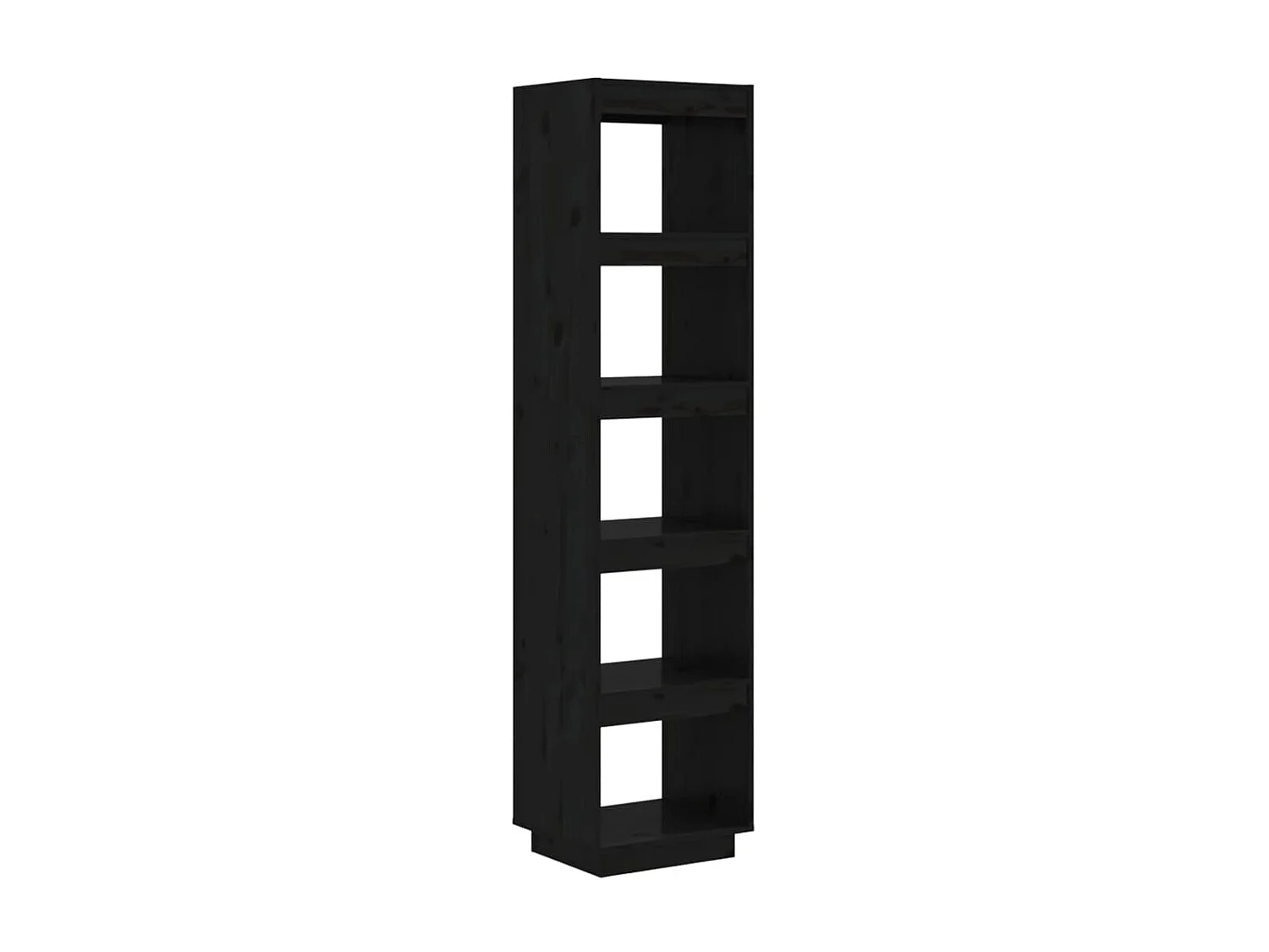 Bibliothèque/Séparateur de pièce Noir 40x35x167 cm Pin solide