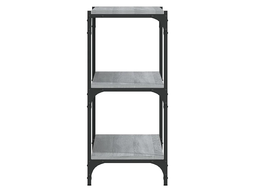 Bibliothèque Sonoma gris 100x33x70,5 cm Bois d'ingénierie acier