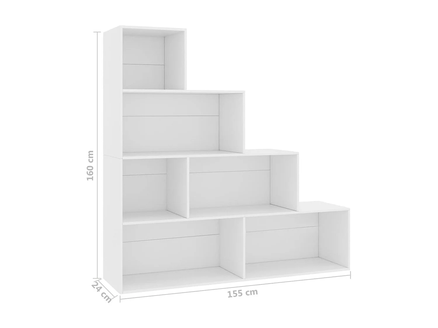Bibliothèque/Cloison Blanc 155x24x160 cm Bois d'ingénierie