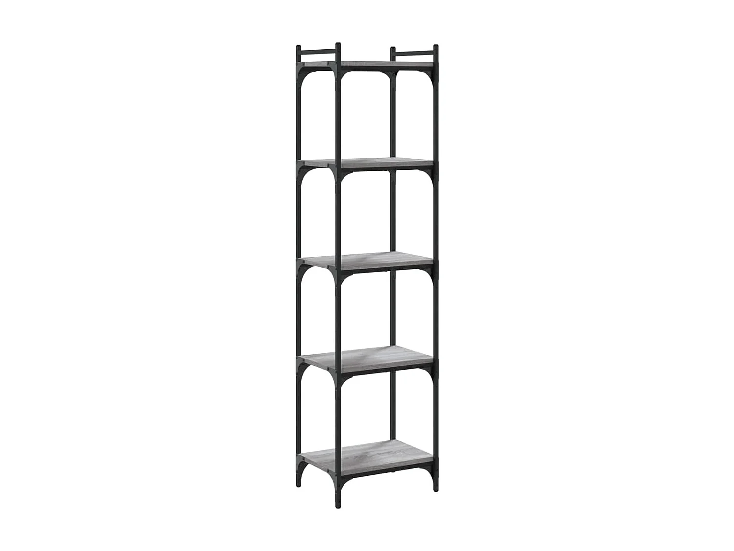 Boekenkast met 5 niveaus sonoma grijs 40x30x154 cm