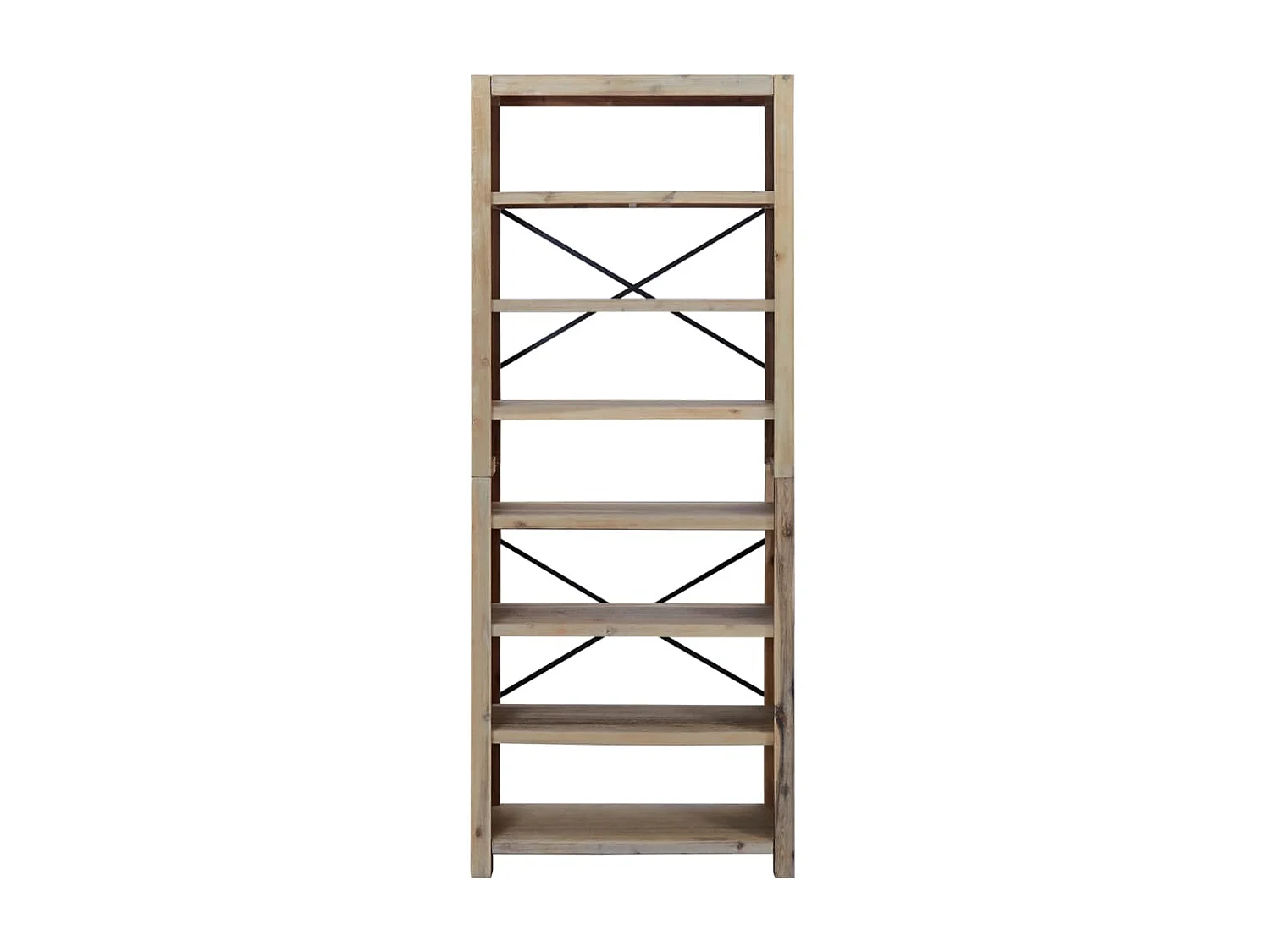 Bibliothèque 7 niveaux 80x30x200 cm Bois solide d'acacia