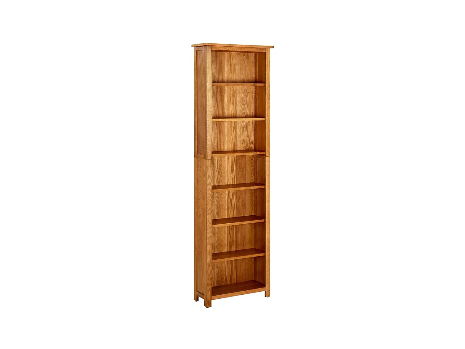 Libreria a 7 ripiani 60x22x200 cm Legno massello di rovere