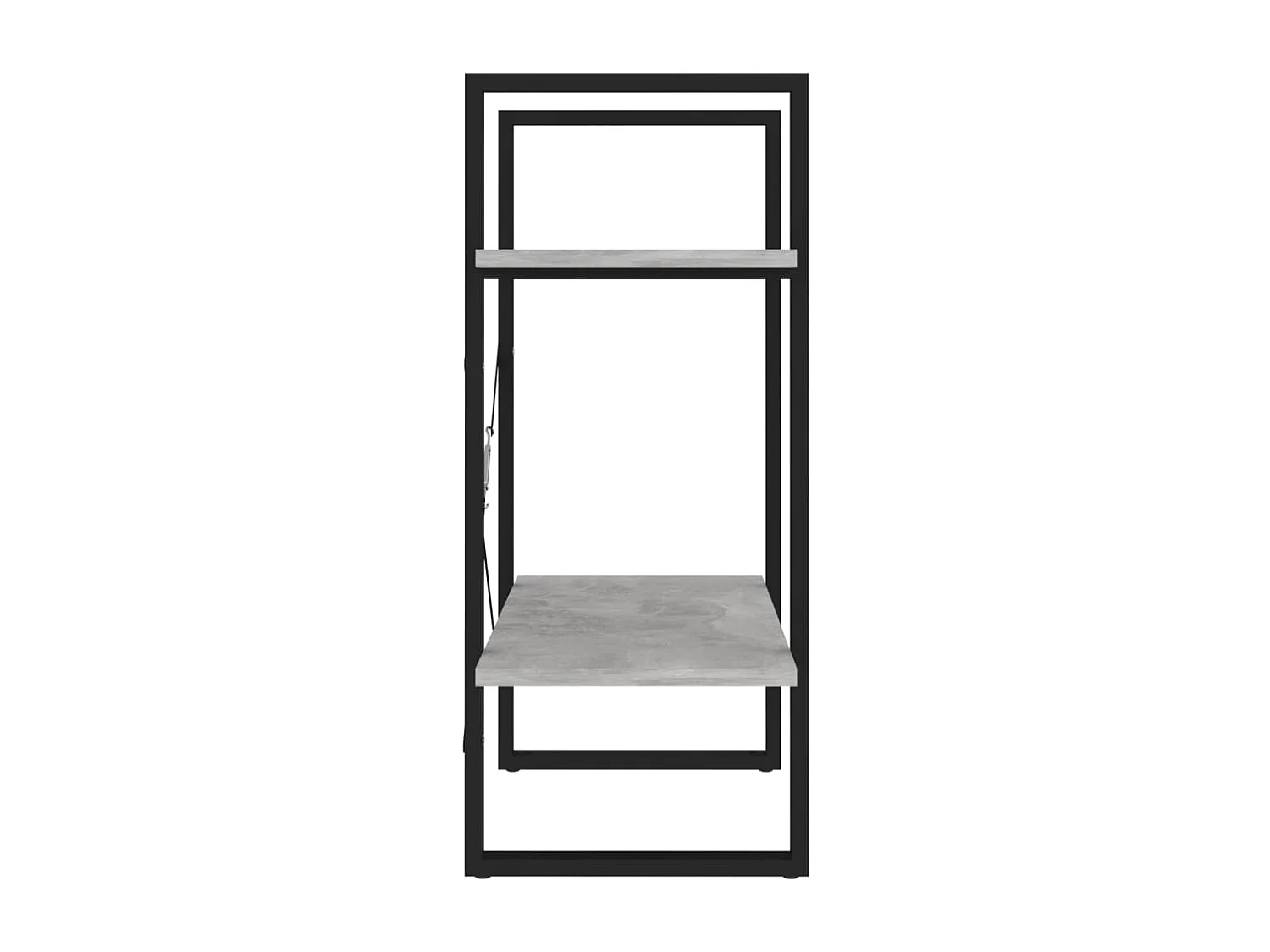 Bibliothèque à 2 niveaux Gris béton 60x30x70 cm Aggloméré