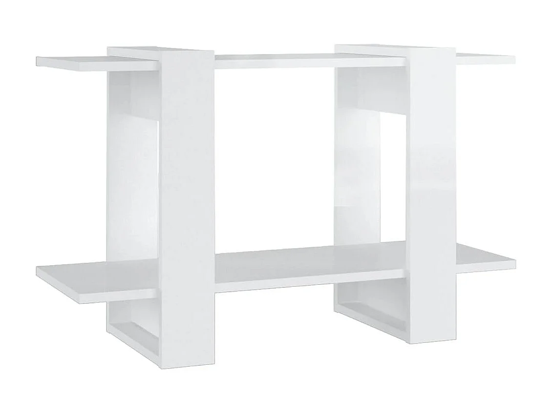 Bibliothèque/Séparateur de pièce Blanc brillant 80x30x51 cm