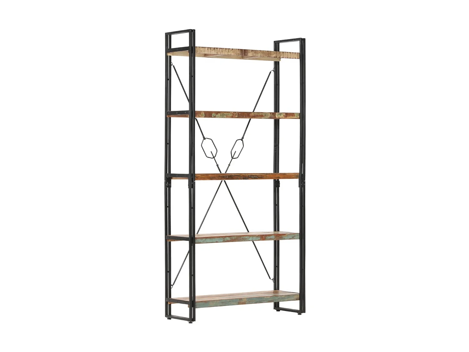 Bibliothèque 5 niveaux 90x30x180 cm Bois solide de récupération