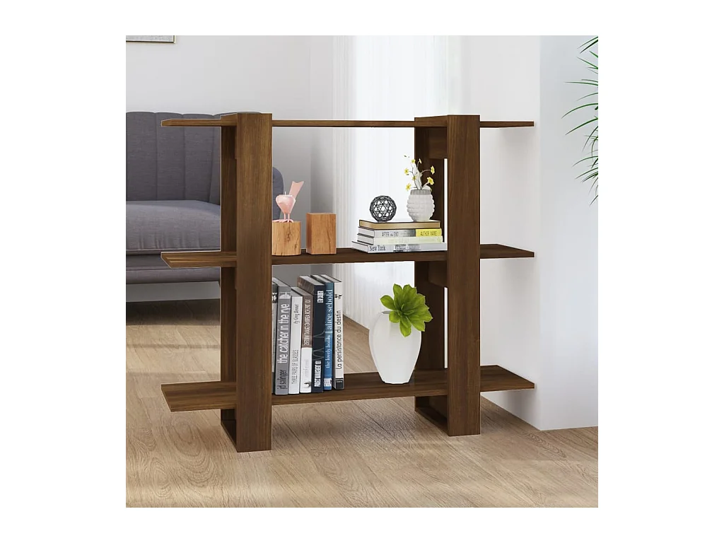 Boekenkast/Roomdivider Bruin eiken 100x30x87 cm
