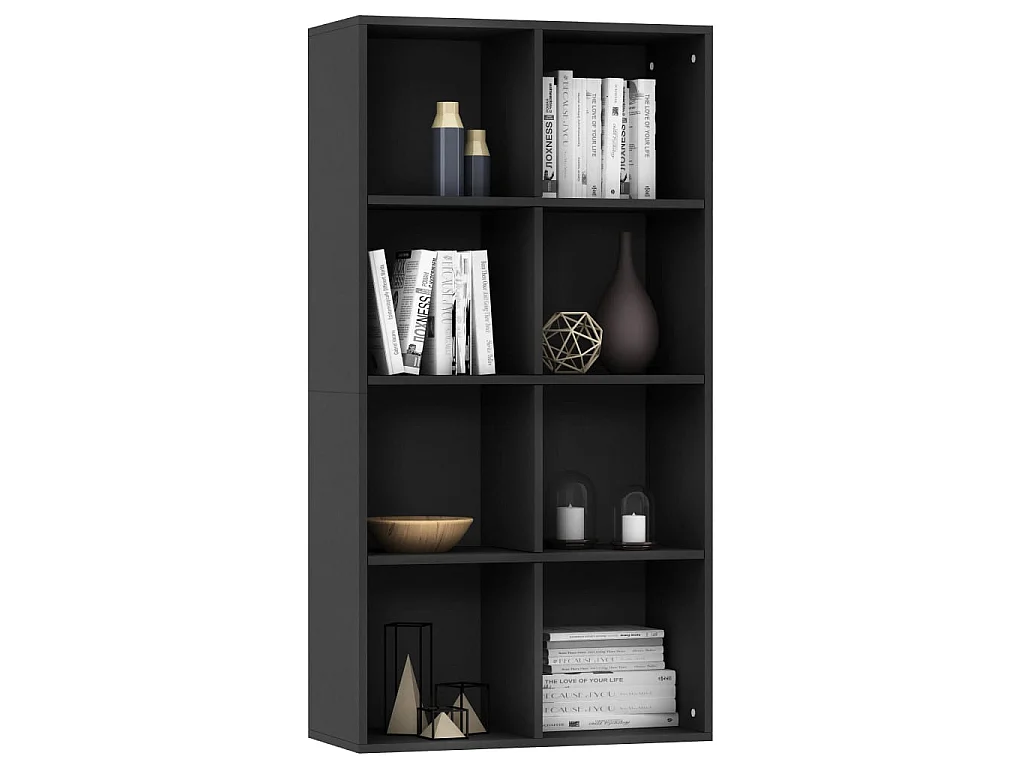 Librería/Aparador Negro 66x30x130 cm Madera contrachapada