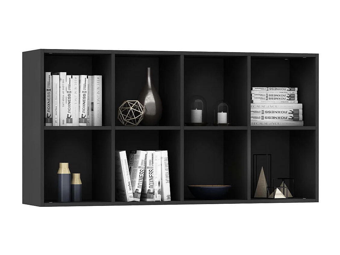 Estante/aparador preto 66x30x130 cm Madeira trabalhada