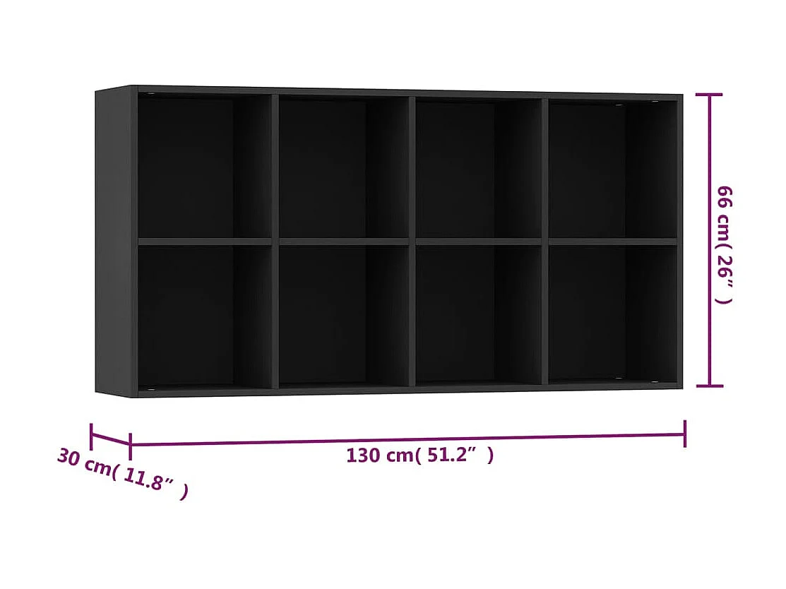 Estante/aparador preto 66x30x130 cm Madeira trabalhada