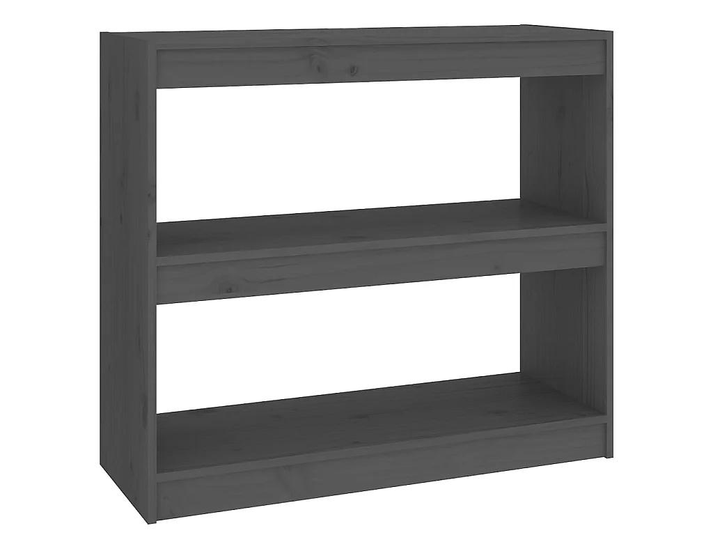 Libreria/Divisorio Grigio 80x30x71,5 cm Pino massiccio