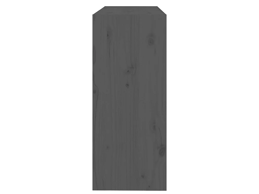Bibliothèque/Séparateur de pièce Gris 80x30x71,5 cm Pin solide