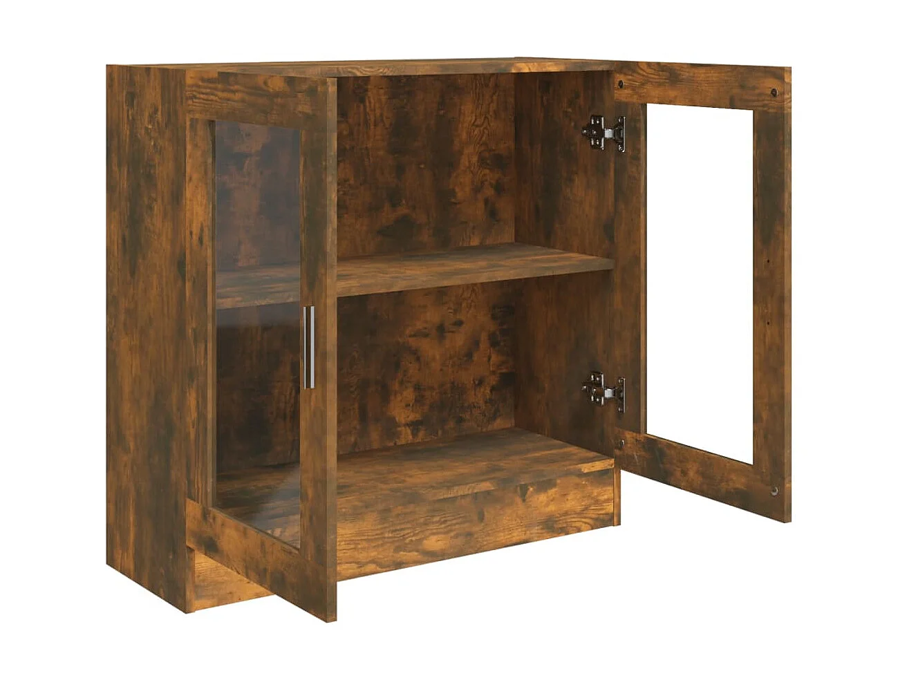 Armoire à vitrine Chêne fumé 82,5x30,5x80 cm Bois d'ingénierie