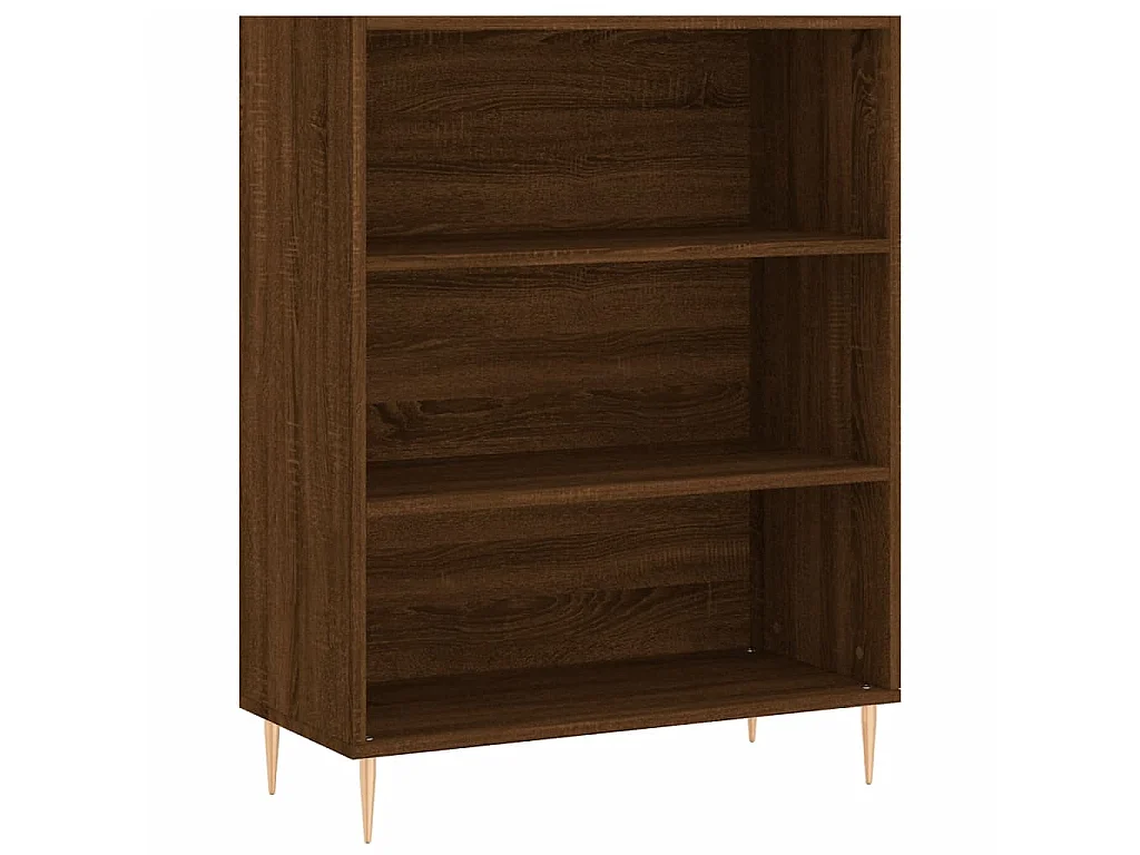 Bücherregal aus brauner Eiche, 69,5 x 32,5 x 90 cm, Holzwerkstoff