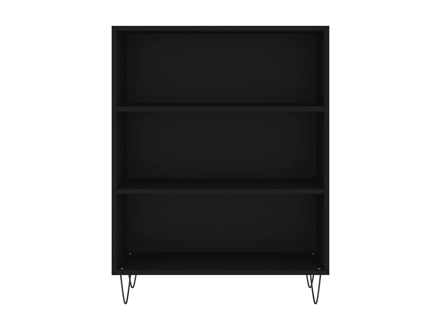 Libreria nera 69,5x32,5x90 cm in derivati del legno