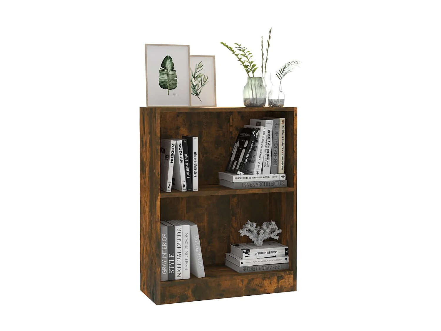 Bibliothèque Chêne fumé 60x24x74,5 cm Bois d'ingénierie