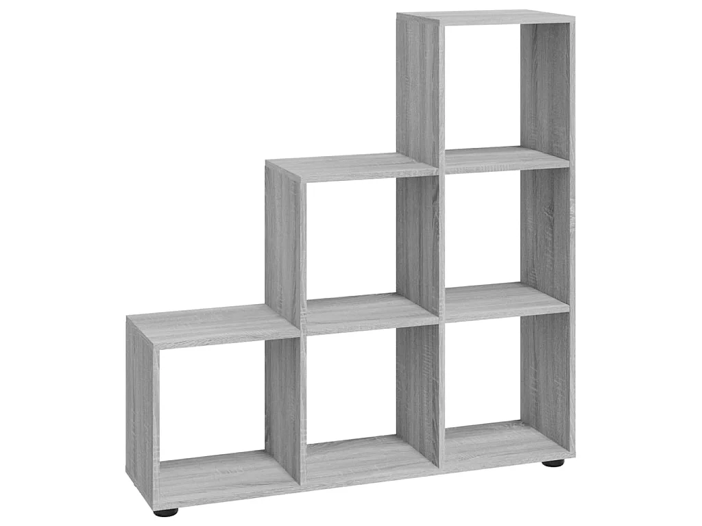 Bibliothèque escalier Sonoma gris 107 cm Bois d'ingénierie