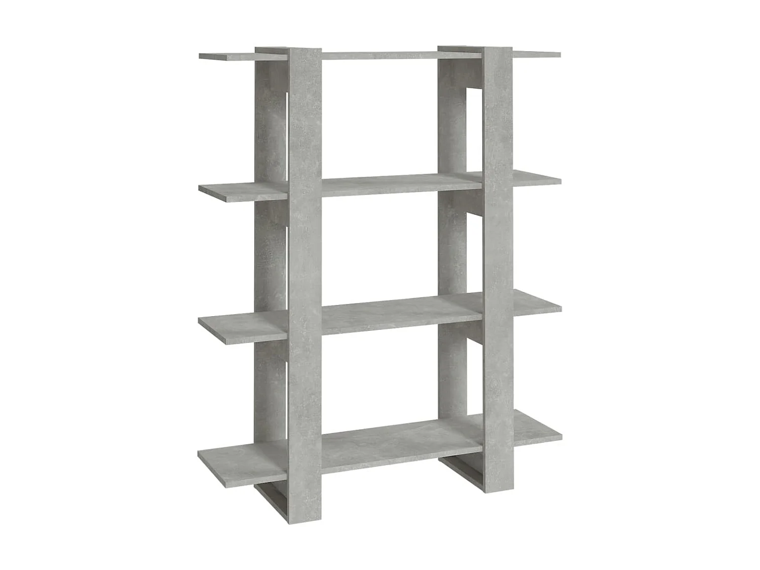 Bibliothèque/Séparateur de pièce Gris béton 100x30x123,5 cm