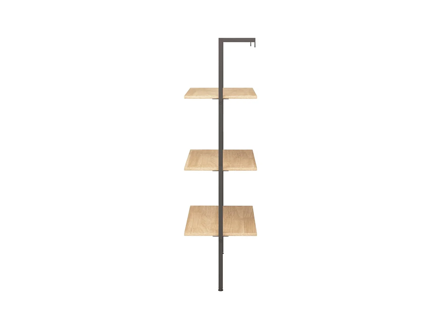 étagère inclinée 3 niveaux Marron clair et noir 64x35x120,5 cm
