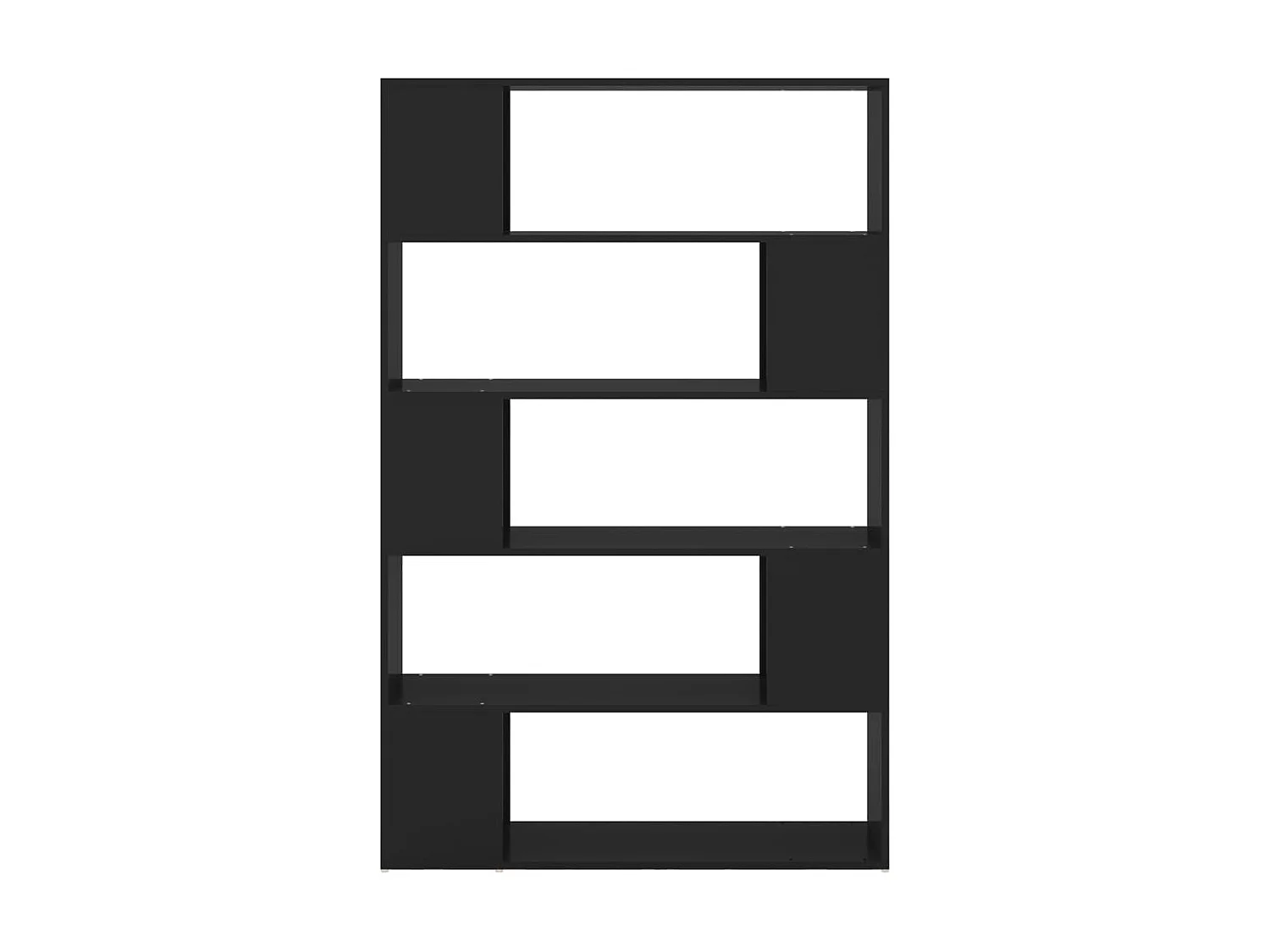 Bibliothèque Séparateur de pièce Noir 100x24x155 cm Aggloméré