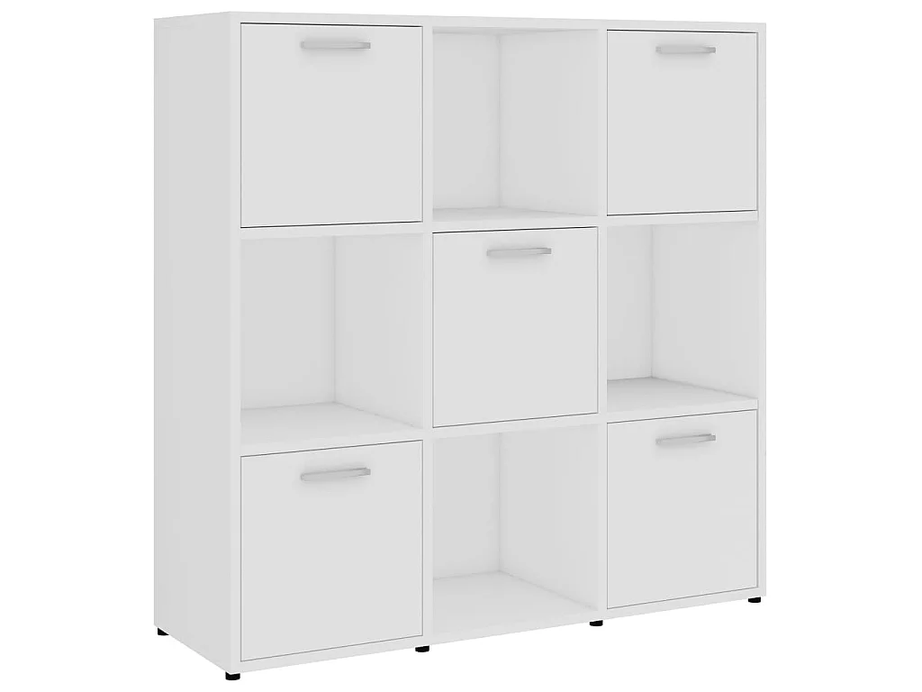 Bibliothèque Blanc 90x30x90 cm Aggloméré