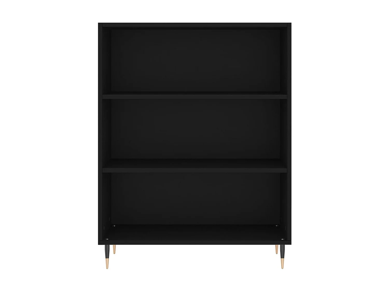 Libreria nera 69,5x32,5x90 cm in derivati del legno
