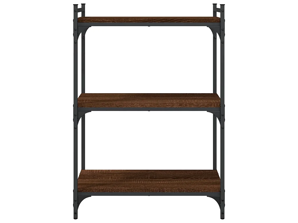 Libreria 3 livelli rovere marrone 60x30x86 cm multistrato