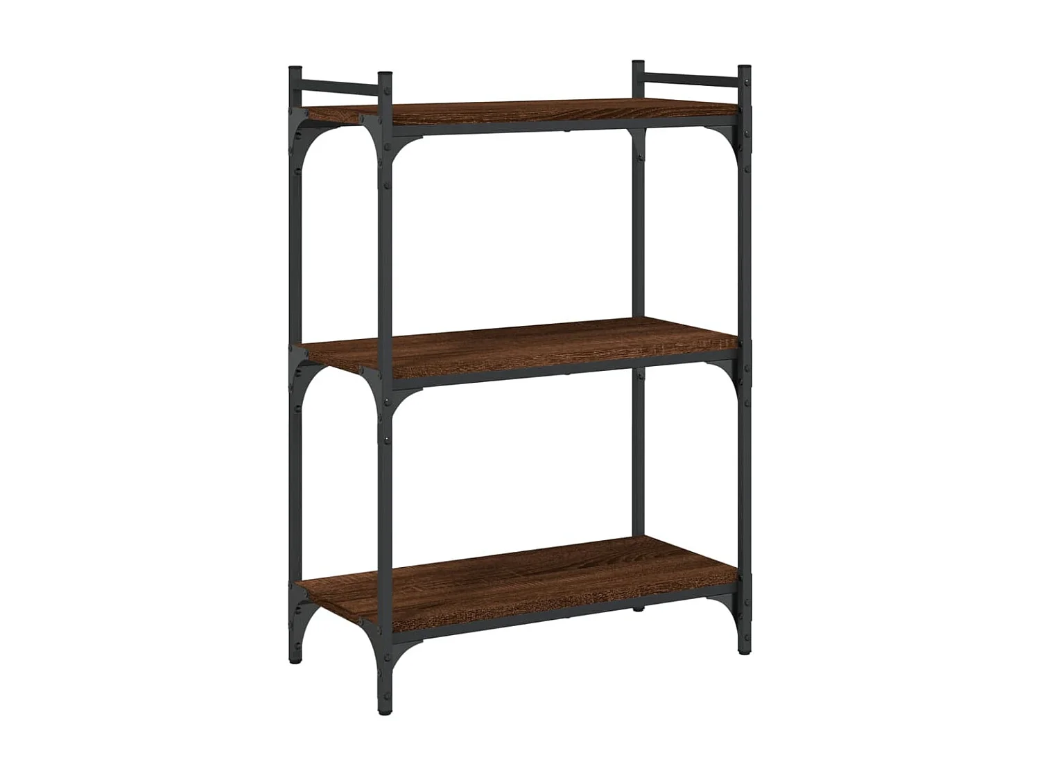 Bibliothèque 3 niveaux chêne marron 60x30x86 cm bois d'ingénierie