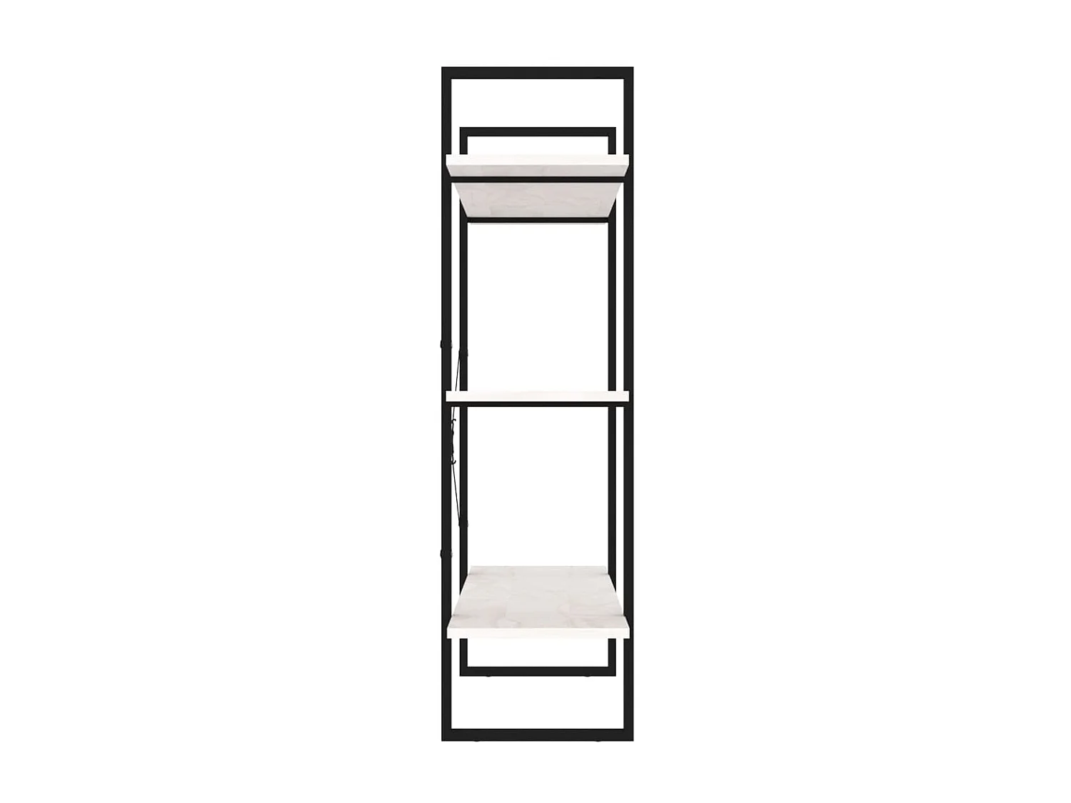 Bibliothèque à 3 niveaux Blanc 100x30x105 cm Bois de pin massif