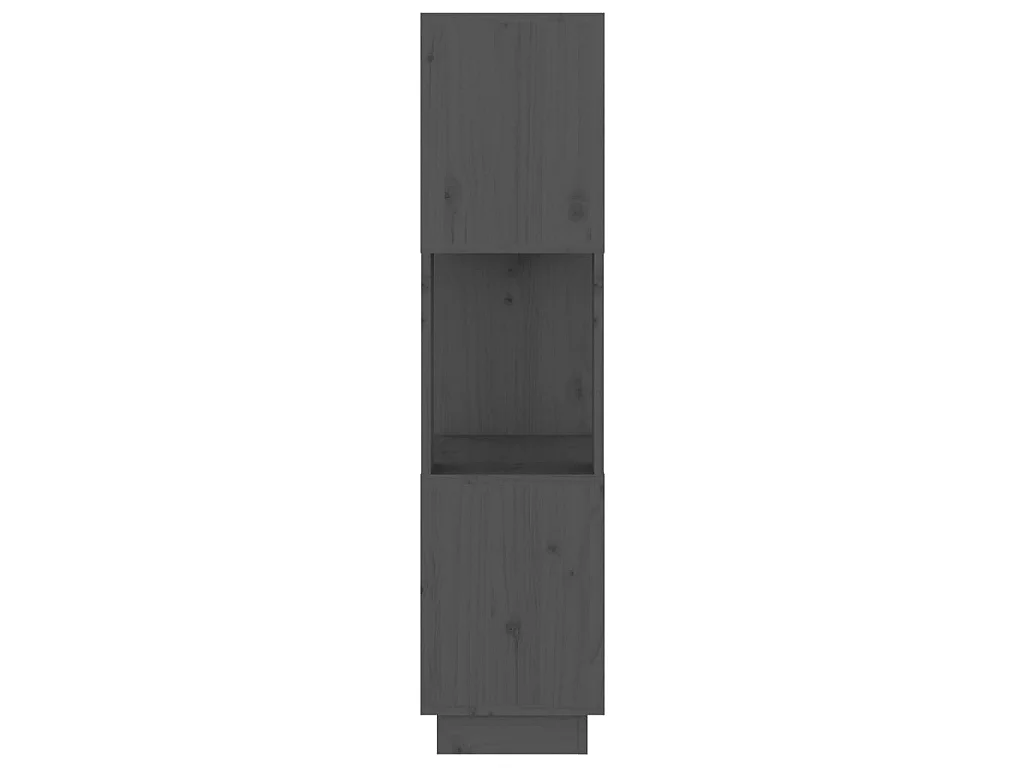 Bibliothèque/Séparateur de pièce Gris 51x25x101 cm Pin solide