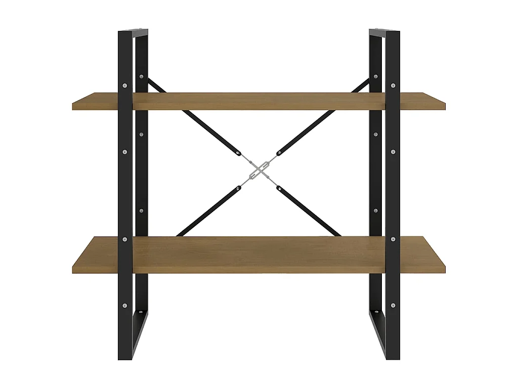 Bibliothèque à 2 niveaux 80x30x70 cm bois de pin massif