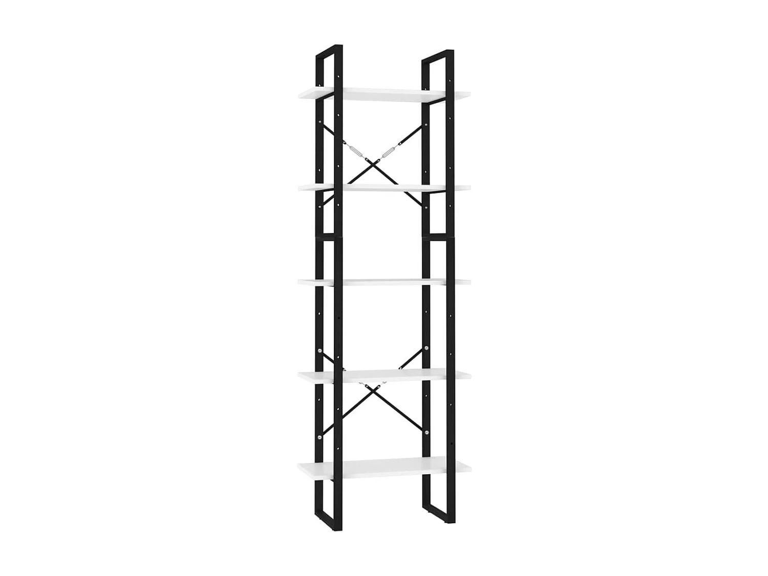Bibliothèque à 5 niveaux Blanc 60x30x175 cm Bois ingénierie