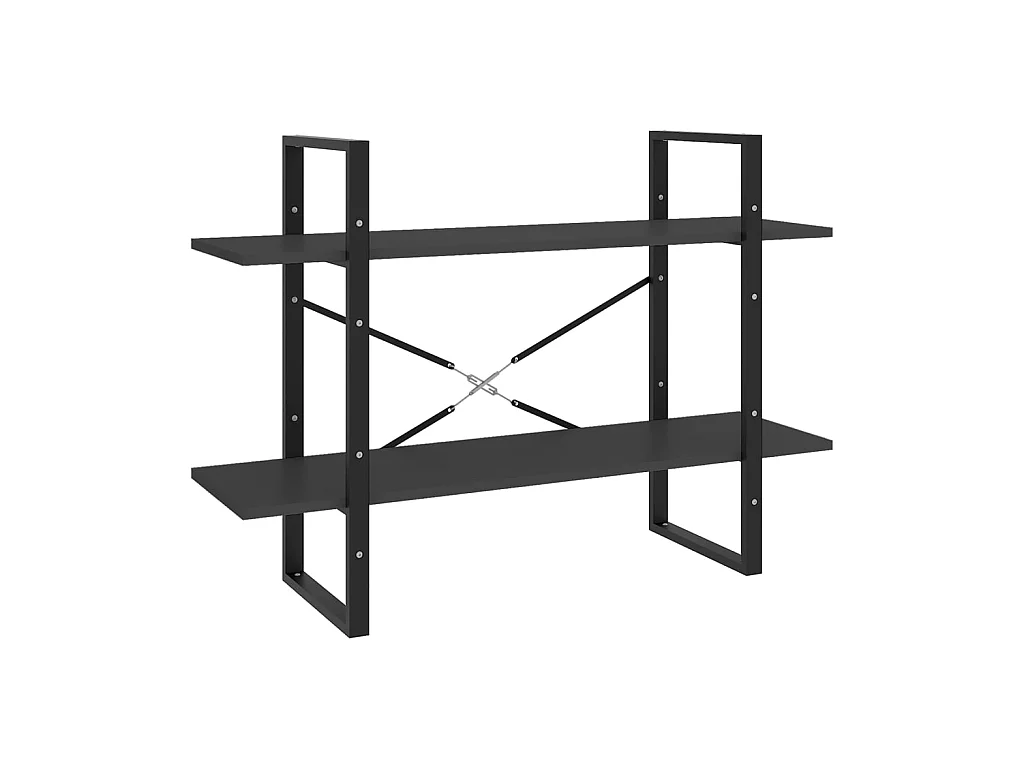 Bücherregal mit 5 Ebenen, Grau, 100 x 30 x 175 cm, Holzwerkstoff