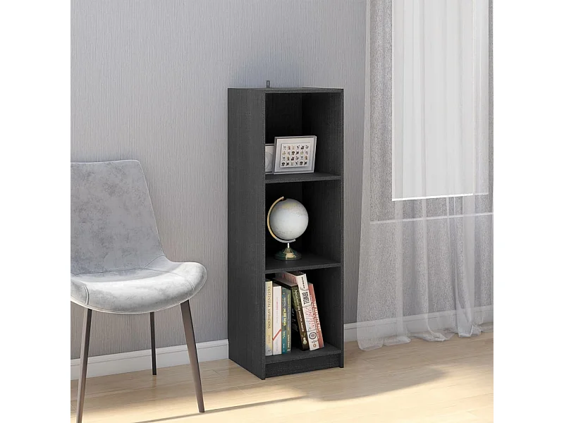 Bibliothèque/Séparateur de pièce Gris 36x33x110 cm Pin massif