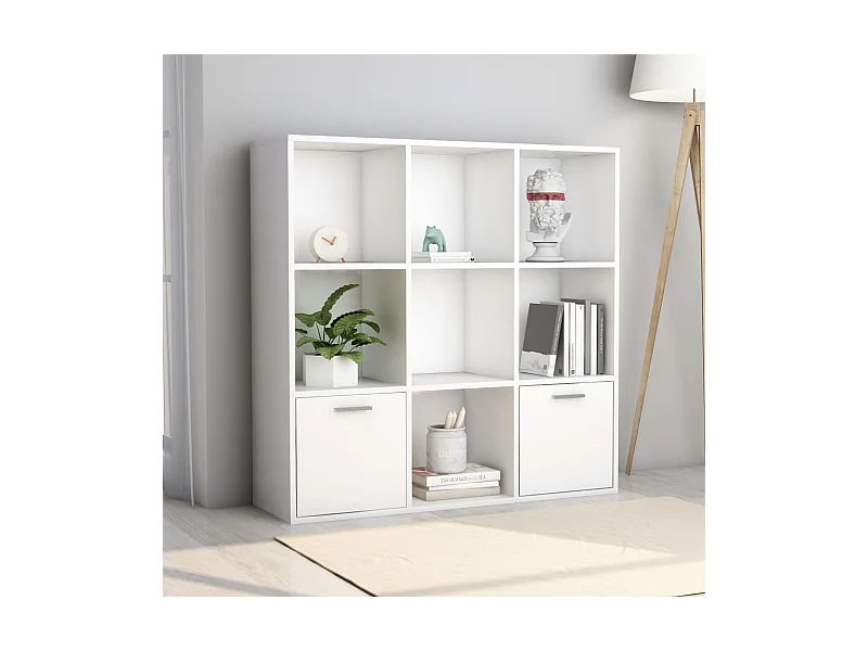 Librería aglomerado blanco 98x30x98 cm