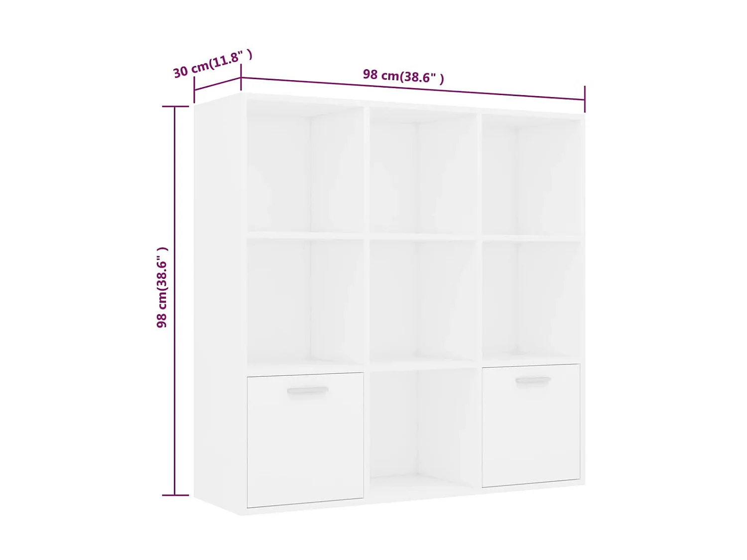 Estante Branco 98x30x98 cm Aglomerado