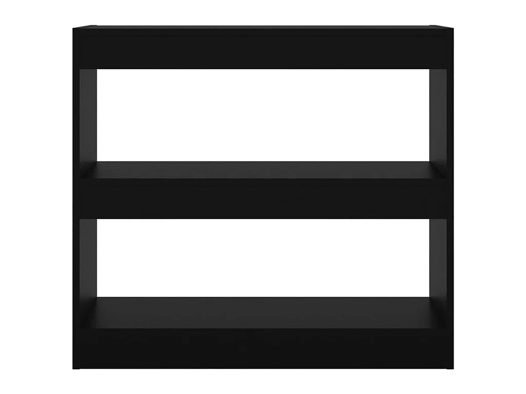 Bibliothèque/Séparateur de pièce Noir 80x30x72 cm