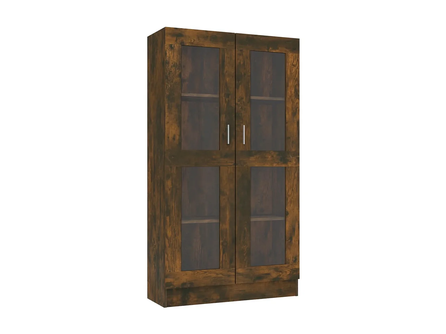 Armoire à vitrine Chêne fumé 82,5x30,5x150 cm Bois d'ingénierie