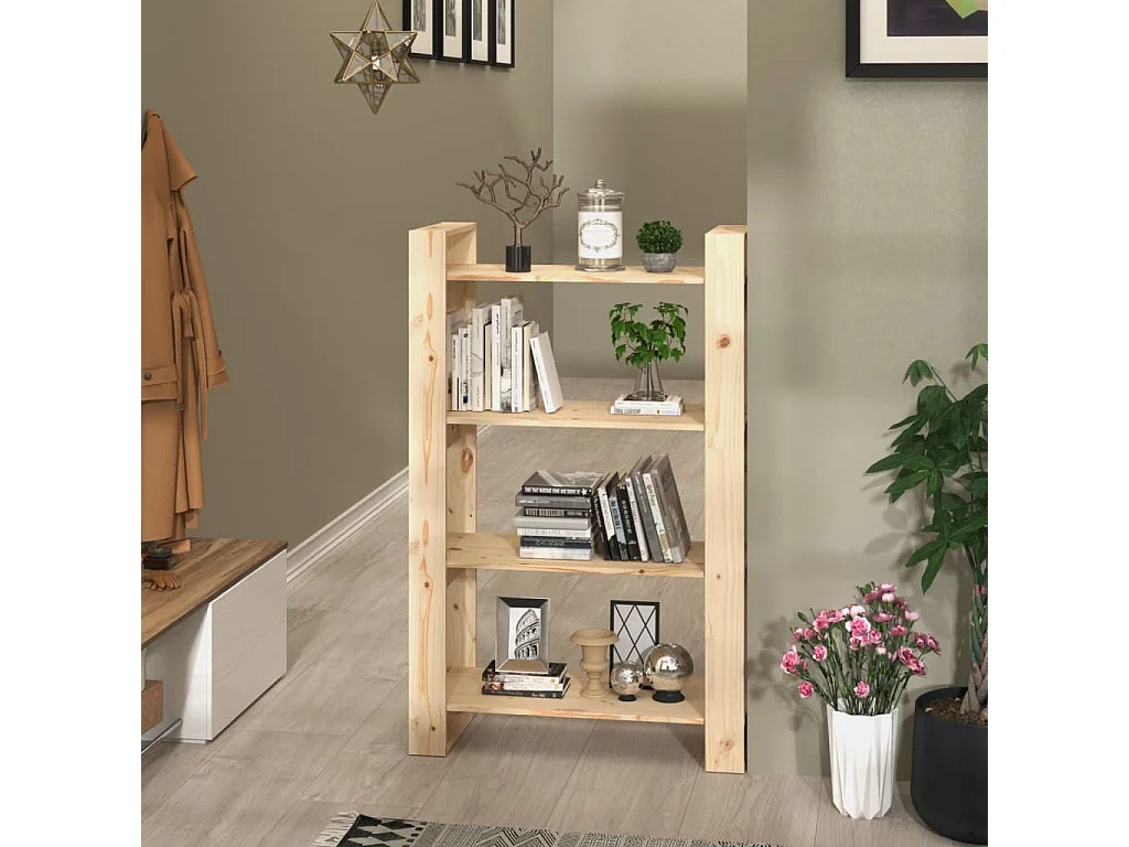 Boekenkast/Roomdivider 80x35x125 cm Massief grenen